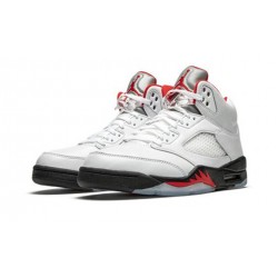 Stockx Nike Jordan 5 Fire Red TRUE WHITE Shoes DA1911 102